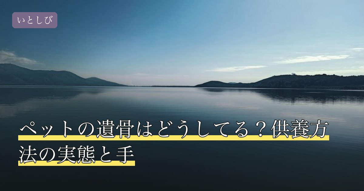 ペットの遺骨はどうしてる？供養方法の実態と手