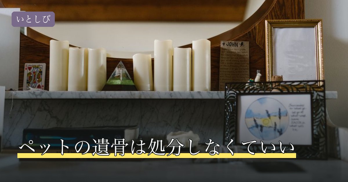 ペットの遺骨は処分しなくていい
