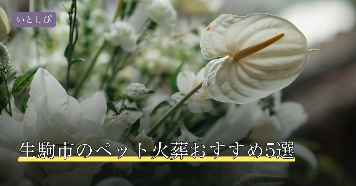 生駒市のペット火葬おすすめ5選